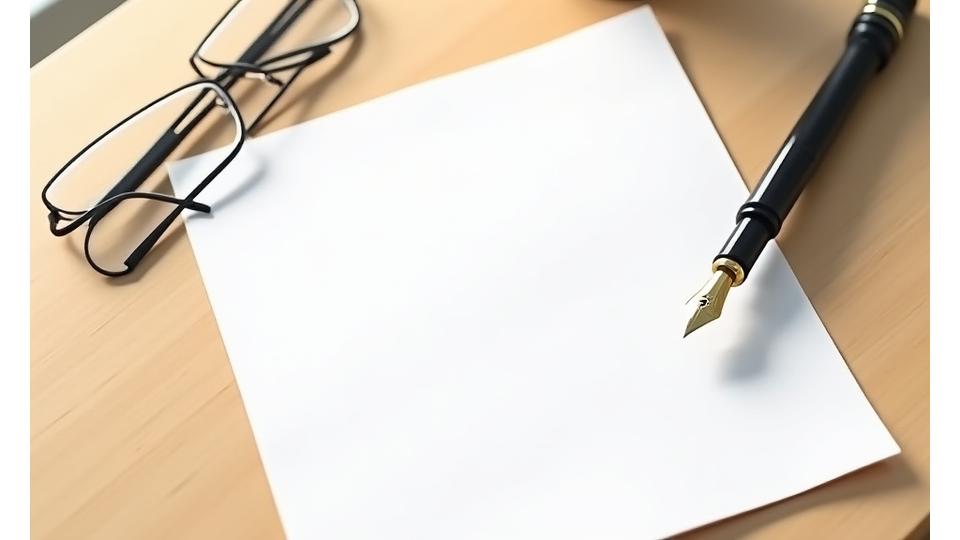 Legal document with a pen and glasses, representing agreement and clarity